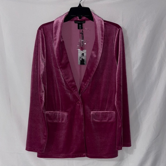 Zara Jackets & Blazers - Zara Magenta Velvet Blazer